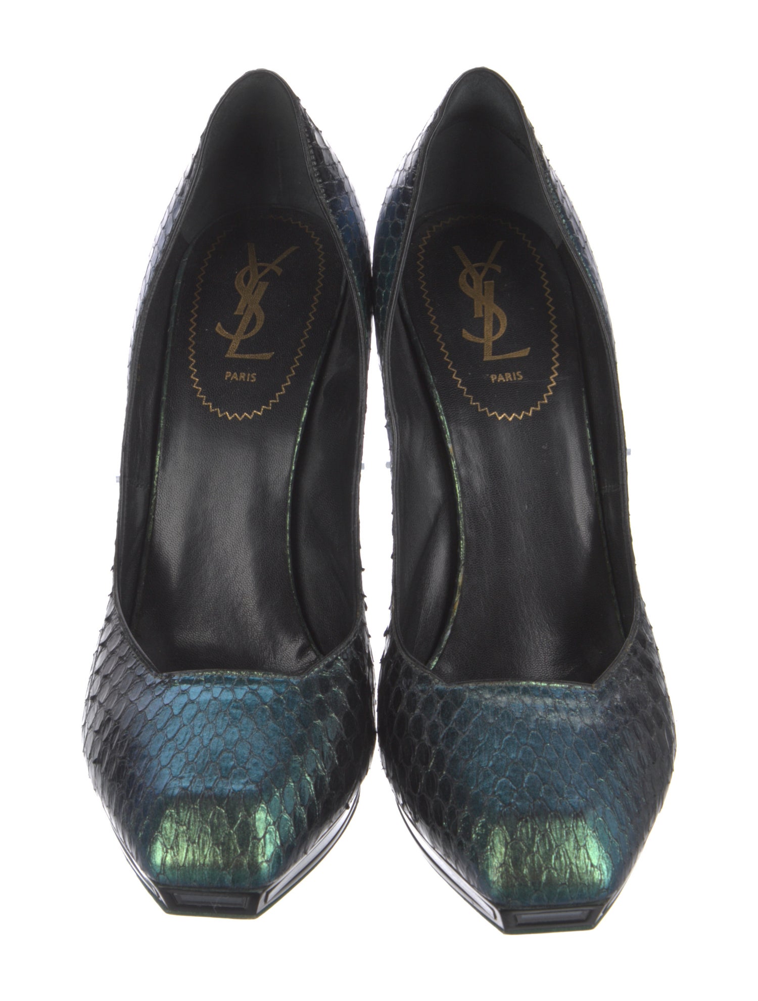 Saint Laurent Leather Animal Print Pumps